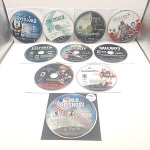 Playstation 3 Lot of 10 Games Overlord Kingdom Hearts Call of Duty Dishonored